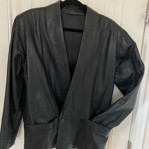 Leather blazer - Picture 2 of 3
